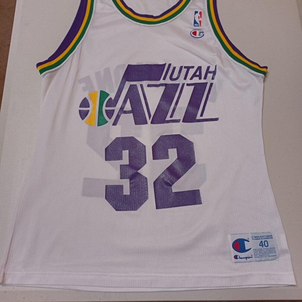 Champion Karl Malone Utah Jazz NBA Basketball Jersey Adult Medium 40